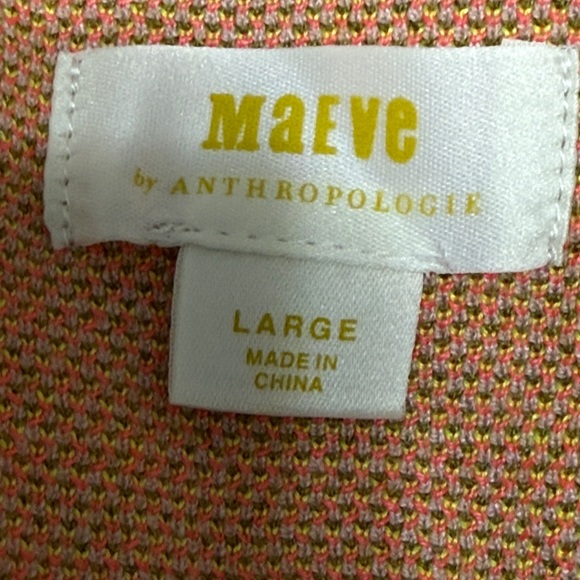 Maeve  Anthropologie Plaid Pink Sweater - Picture 9 of 12